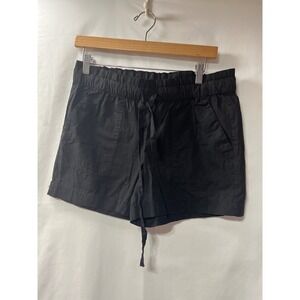 Loft Outlet Womens Black Paperbag Waist Drawstring Utility Shorts Small NEW NWT